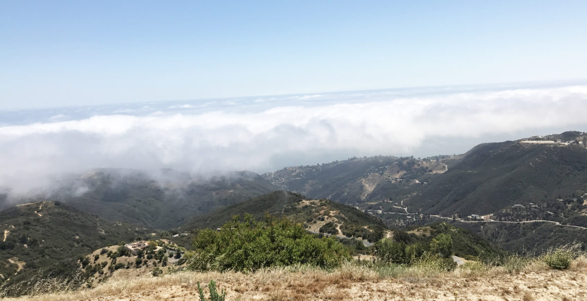 A fog bank hovers below the crestline of 69 Bravo. Photo by Flavia Potenza