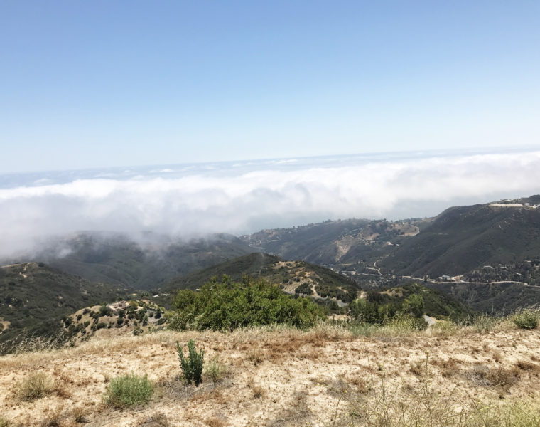 A fog bank hovers below the crestline of 69 Bravo. Photo by Flavia Potenza