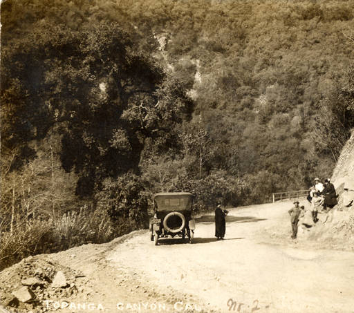 Postcard of a family outing in Topanga Canyon, 1915. Photographer: H. F. Rile. Image: San Fernando Valley Digital Library.